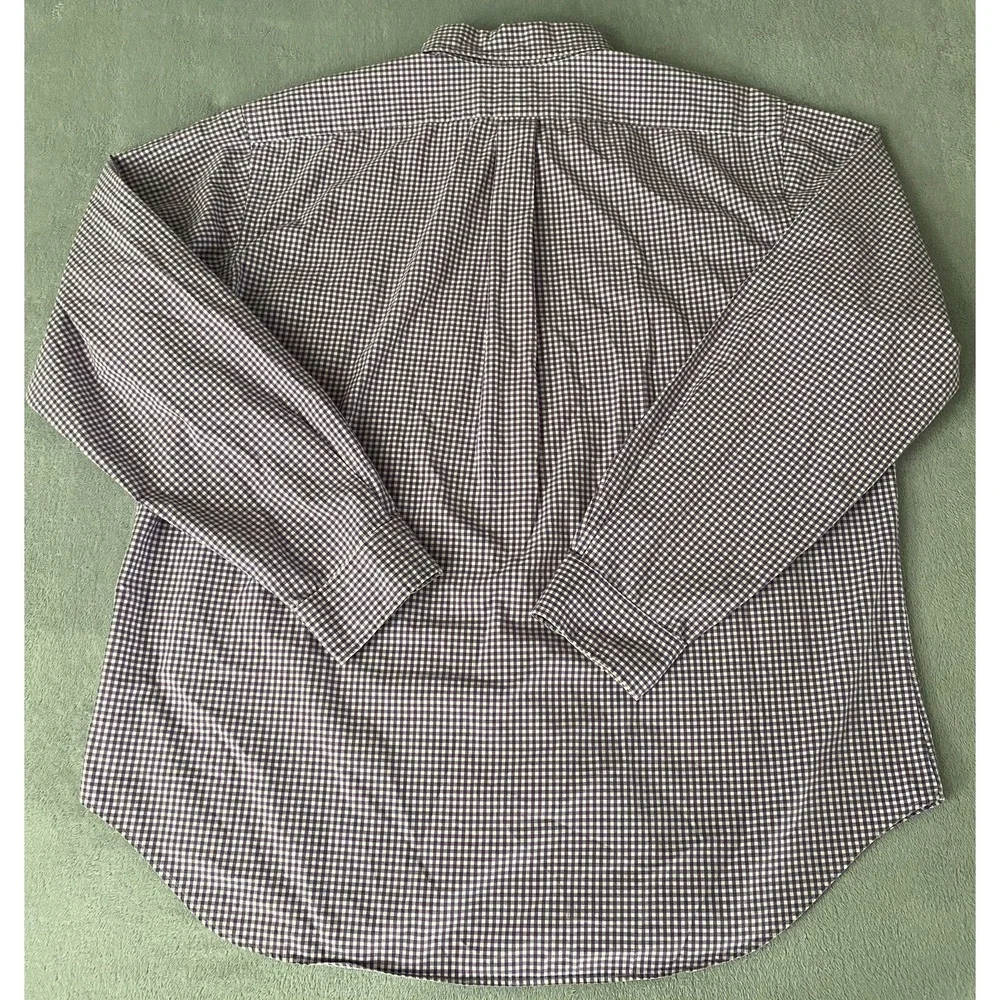 Polo Ralph Lauren Shirt Size‎ XL Men's Purple Check Classic Fit Green Pony LS